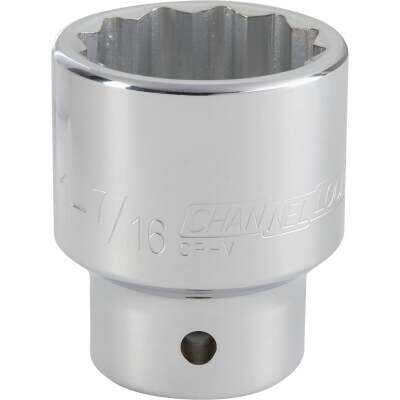 Channellock 3/4 In. Drive 1-7/16 In. 12-Point Shallow Standard Socket
