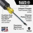 Klein 1/4 In. x 4 In. Square Shank Slotted Screwdriver Image 2